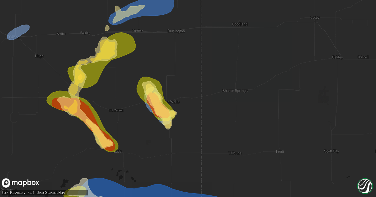 Hail map in Arapahoe, CO on June 26, 2026