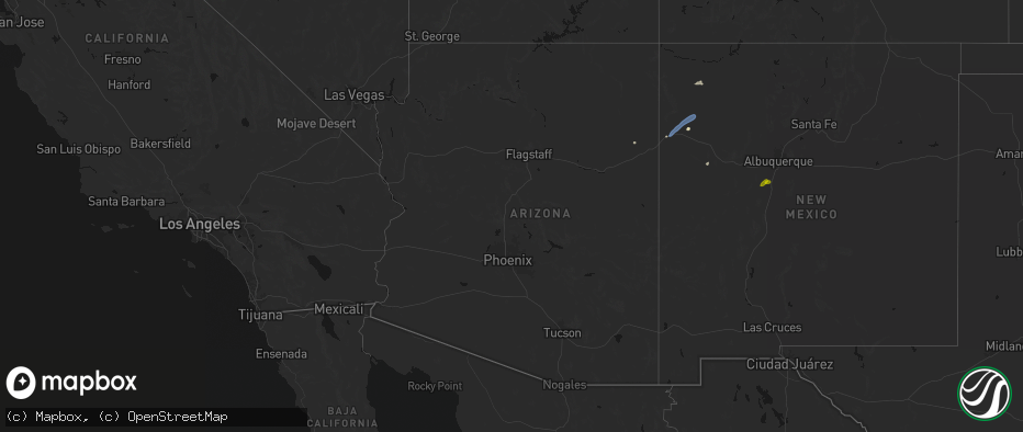 Hail map in Arizona on June 26, 2026