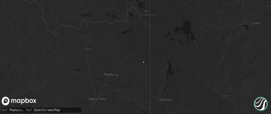 Hail map in Ashton, ID on June 26, 2026