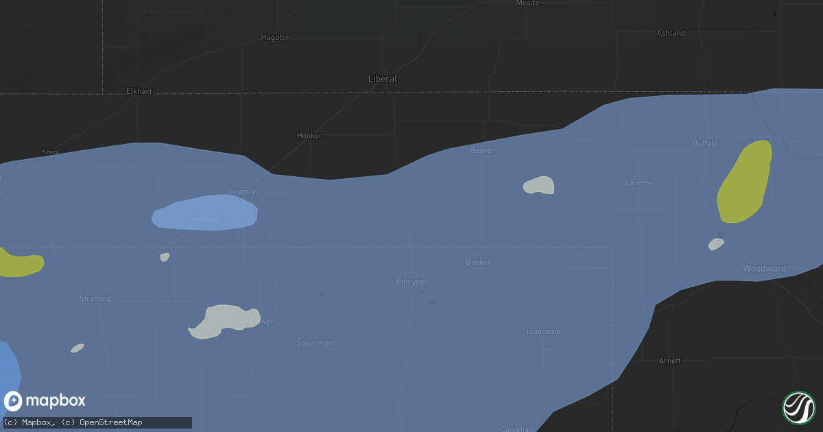Hail map in Balko, OK on June 26, 2026