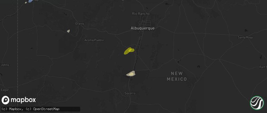 Hail map in Belen, NM on June 26, 2026