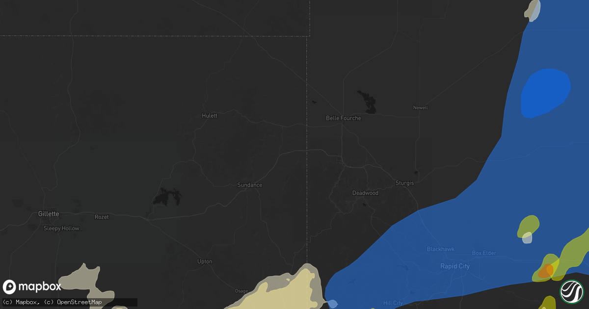 Hail map in Beulah, WY on June 26, 2026