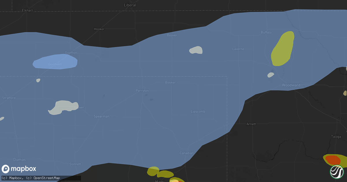 Hail map in Booker, TX on June 26, 2026