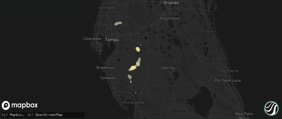 Hail map in Bowling Green, FL on June 26, 2026