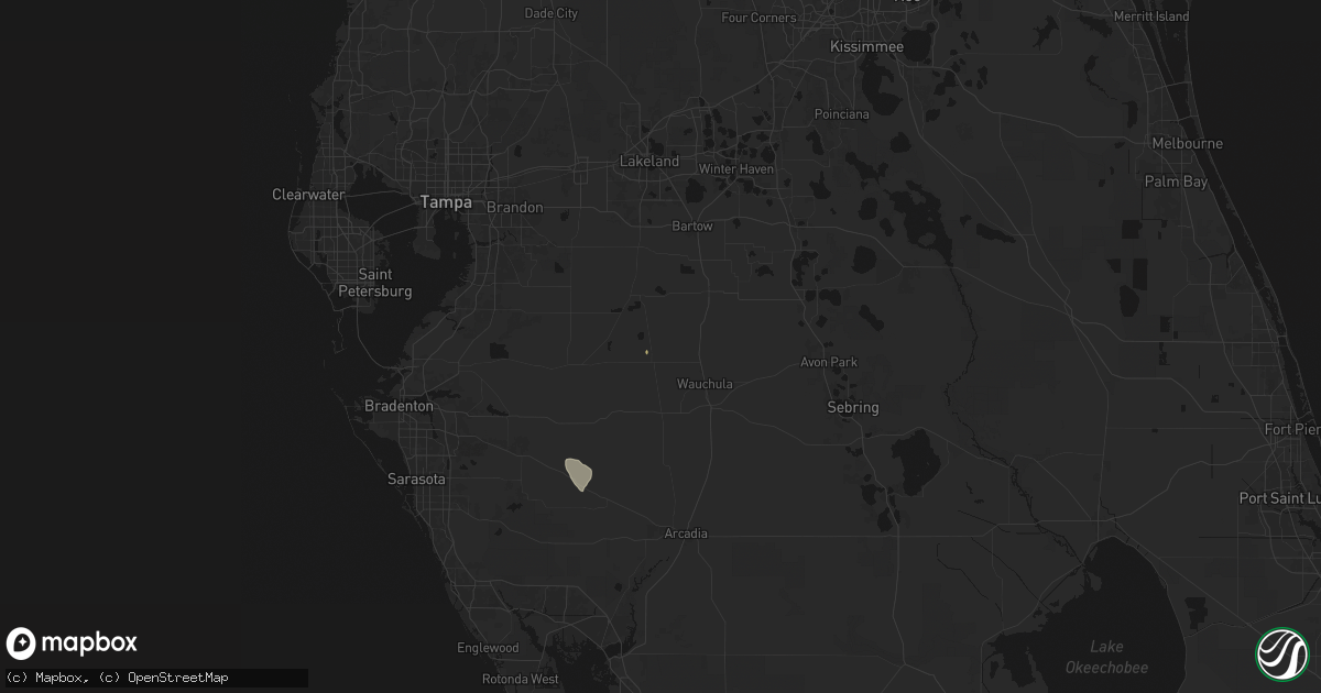 Hail map in Bowling Green, FL on June 26, 2026