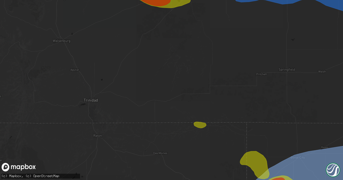 Hail map in Branson, CO on June 26, 2026