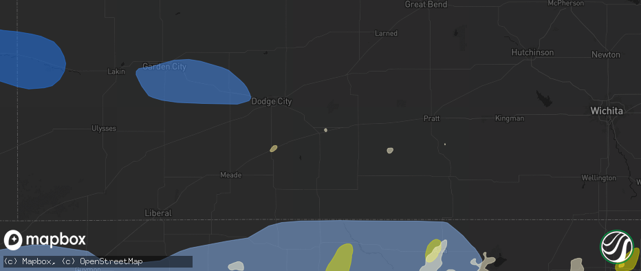 Hail map in Bucklin, KS on June 26, 2026
