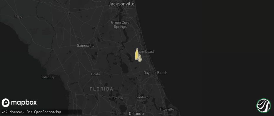 Hail map in Bunnell, FL on June 26, 2026