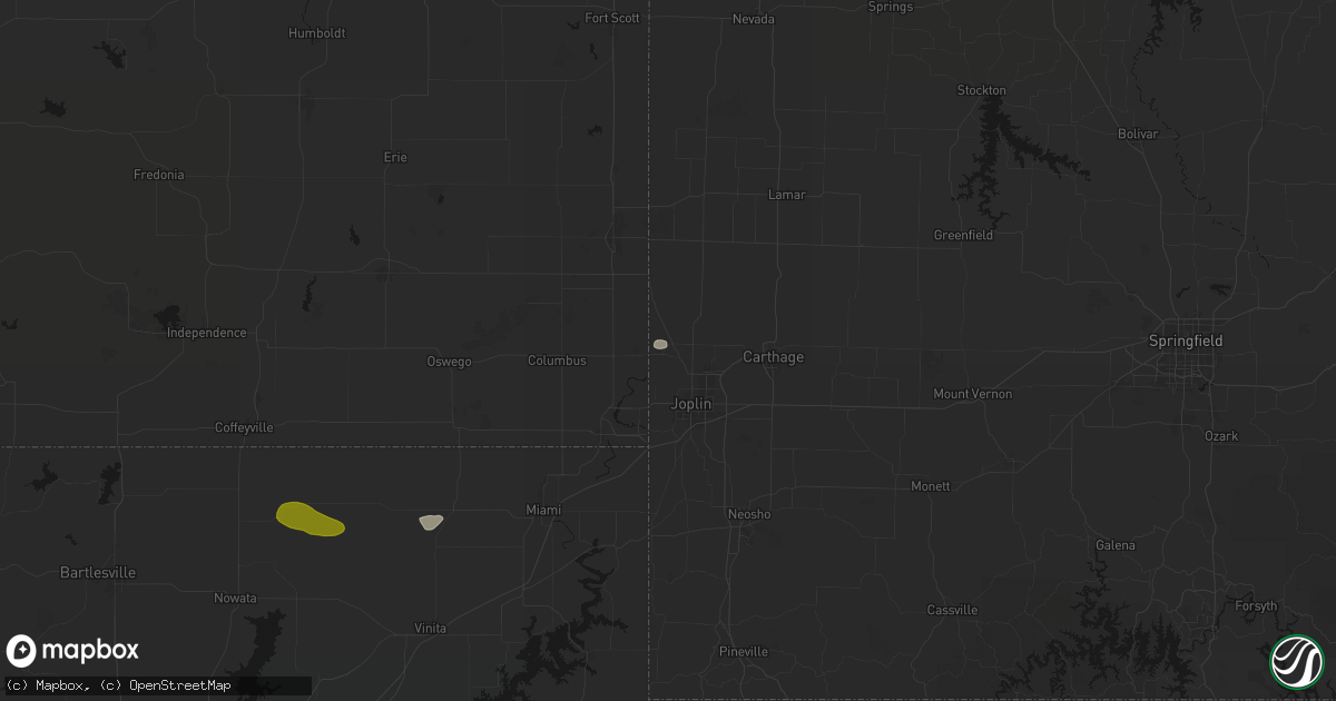 Hail map in Carl Junction, MO on June 26, 2026