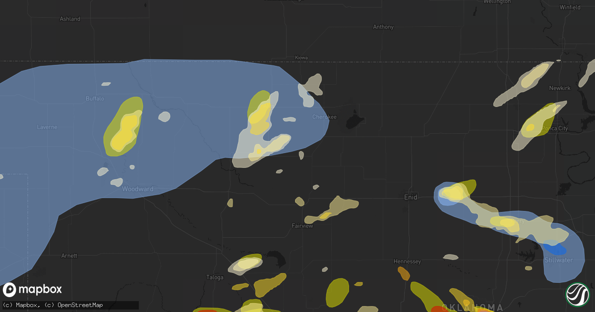 Hail map in Carmen, OK on June 26, 2026