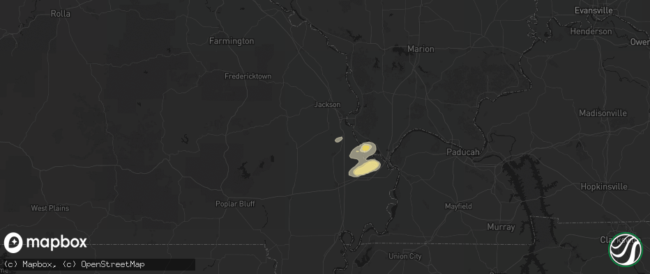 Hail map in Chaffee, MO on June 26, 2026