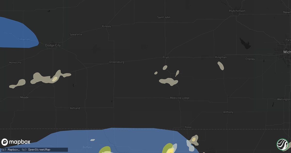 Hail map in Coats, KS on June 26, 2026