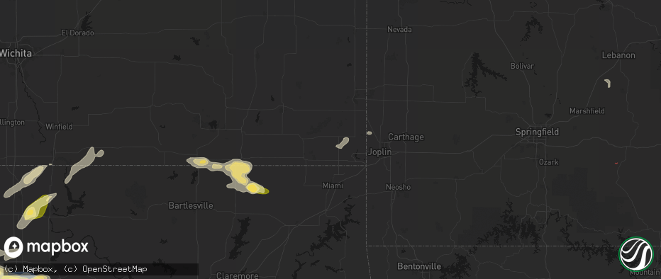 Hail map in Columbus, KS on June 26, 2026
