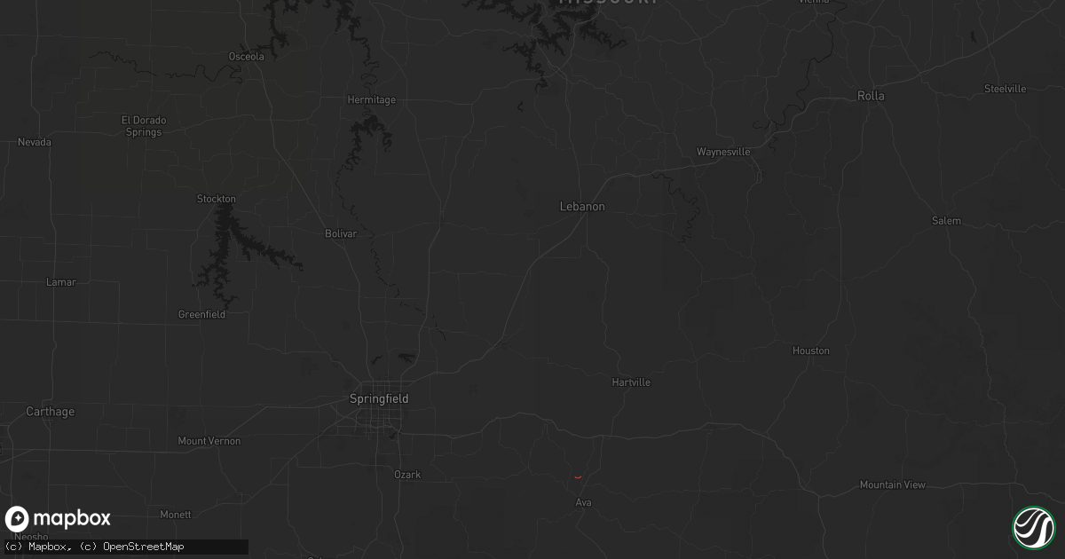 Hail map in Conway, MO on June 26, 2026