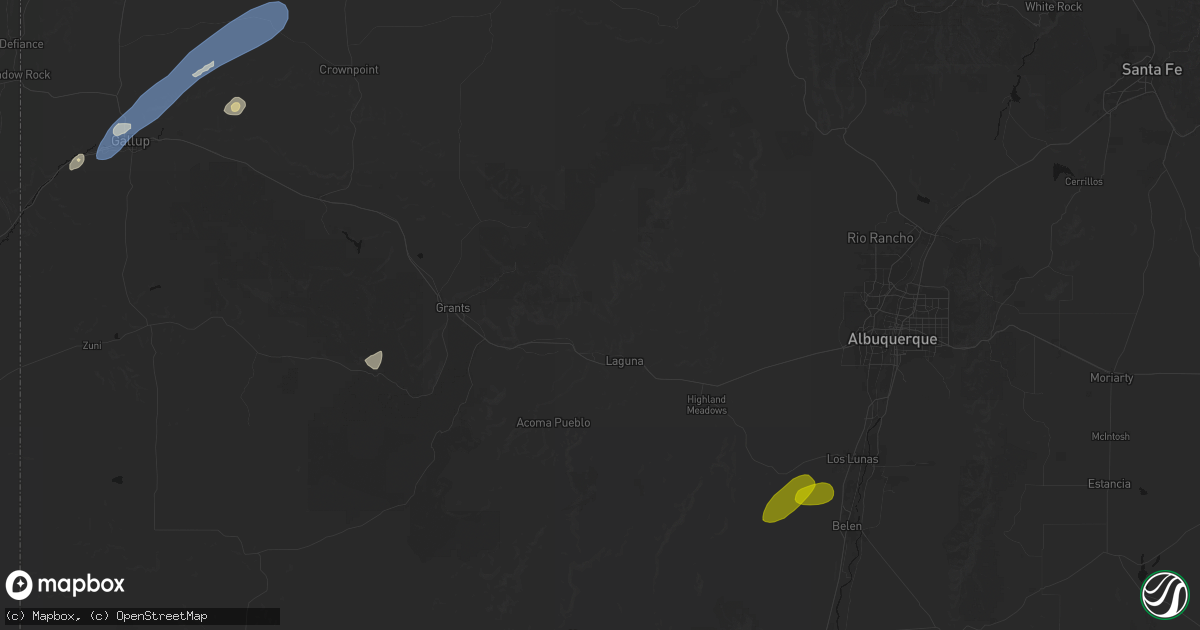 Hail map in Cubero, NM on June 26, 2026