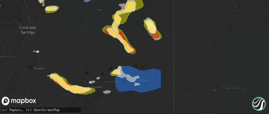 Hail map in Eads, CO on June 26, 2026