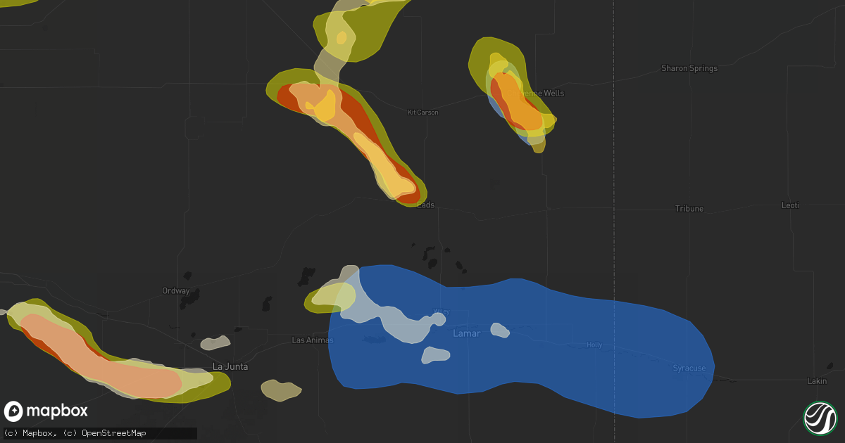 Hail map in Eads, CO on June 26, 2026