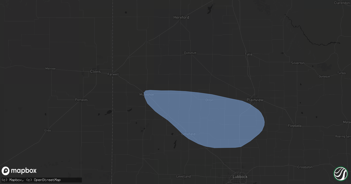 Hail map in Earth, TX on June 26, 2026