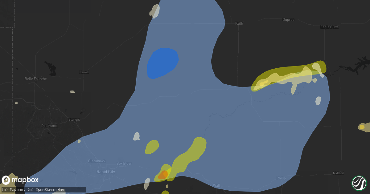 Hail map in Enning, SD on June 26, 2026