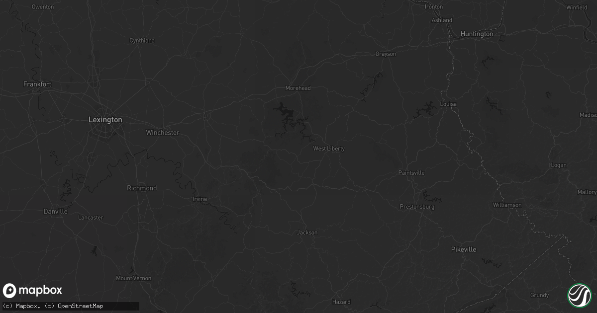 Hail map in Ezel, KY on June 26, 2026