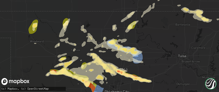 Hail map in Fairmont, OK on June 26, 2026