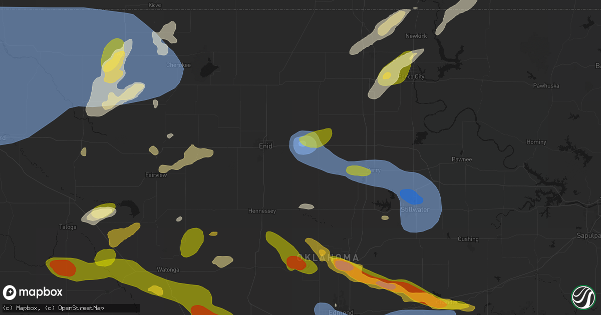 Hail map in Fairmont, OK on June 26, 2026