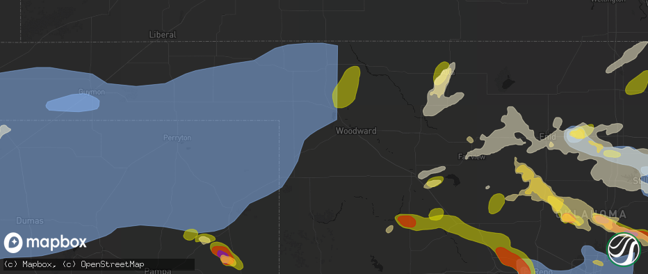 Hail map in Fargo, OK on June 26, 2026