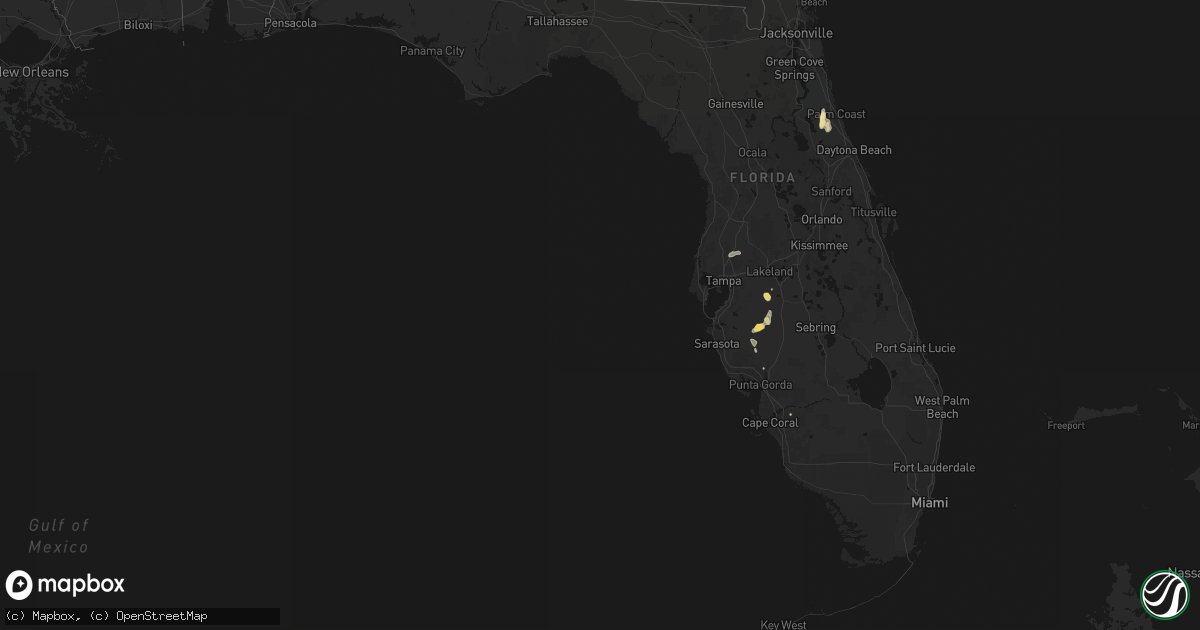 Hail map in Florida on June 26, 2026