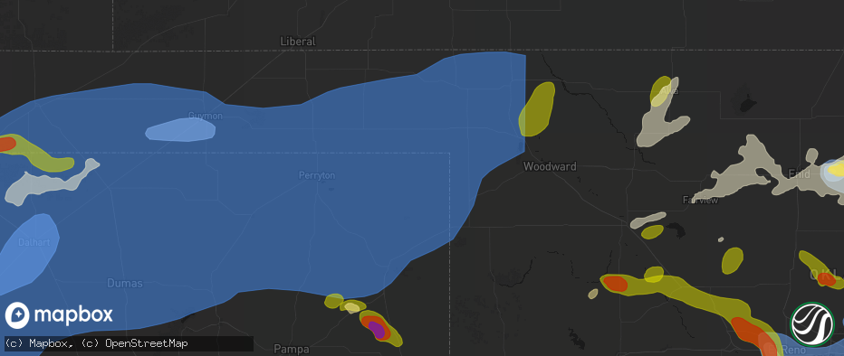 Hail map in Follett, TX on June 26, 2026