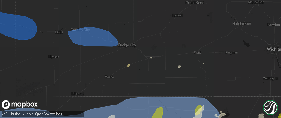 Hail map in Ford, KS on June 26, 2026