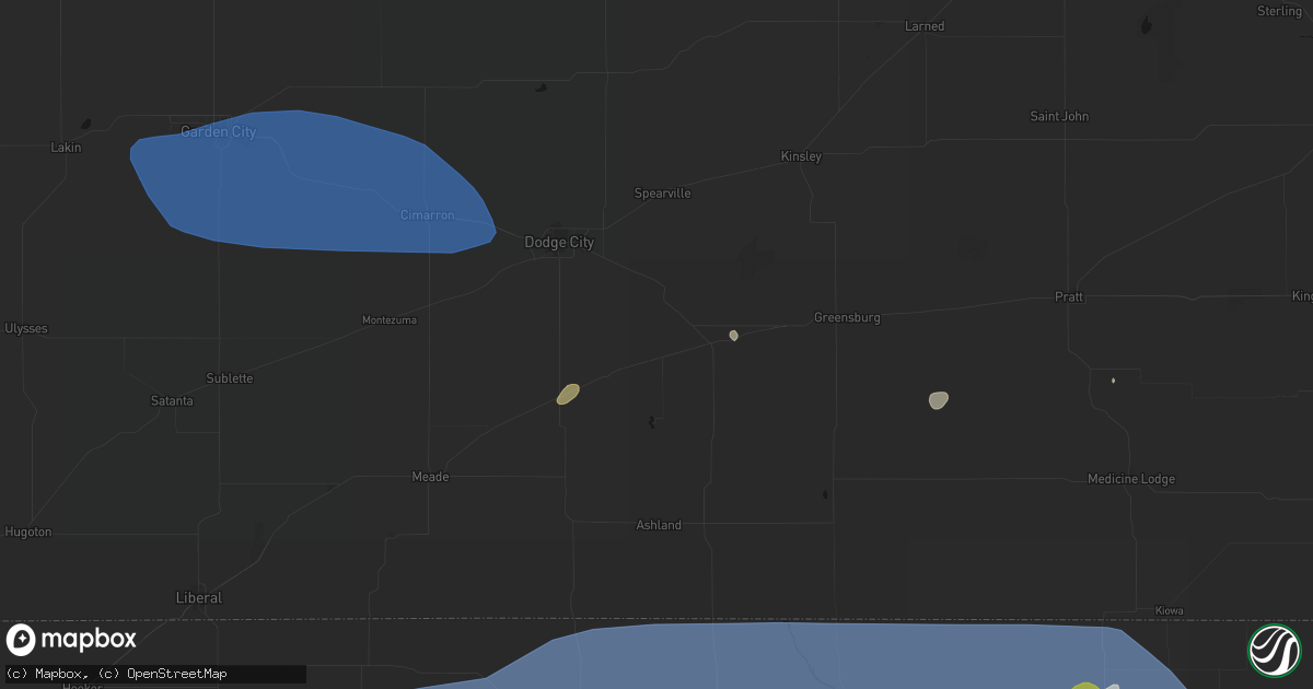 Hail map in Ford, KS on June 26, 2026