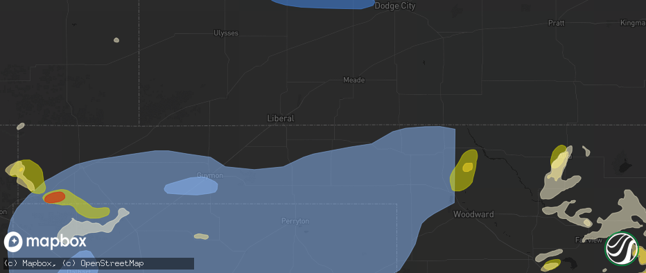 Hail map in Forgan, OK on June 26, 2026
