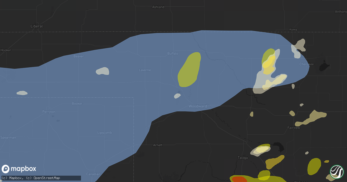 Hail map in Fort Supply, OK on June 26, 2026