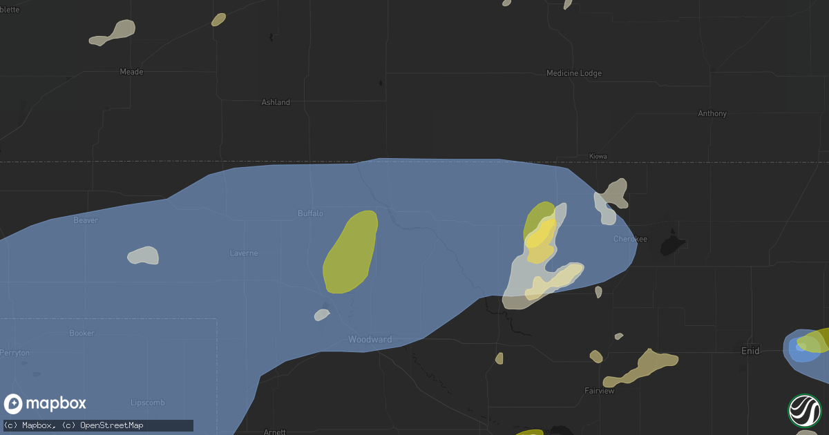 Hail map in Freedom, OK on June 26, 2026