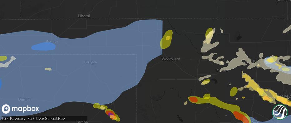 Hail map in Gage, OK on June 26, 2026