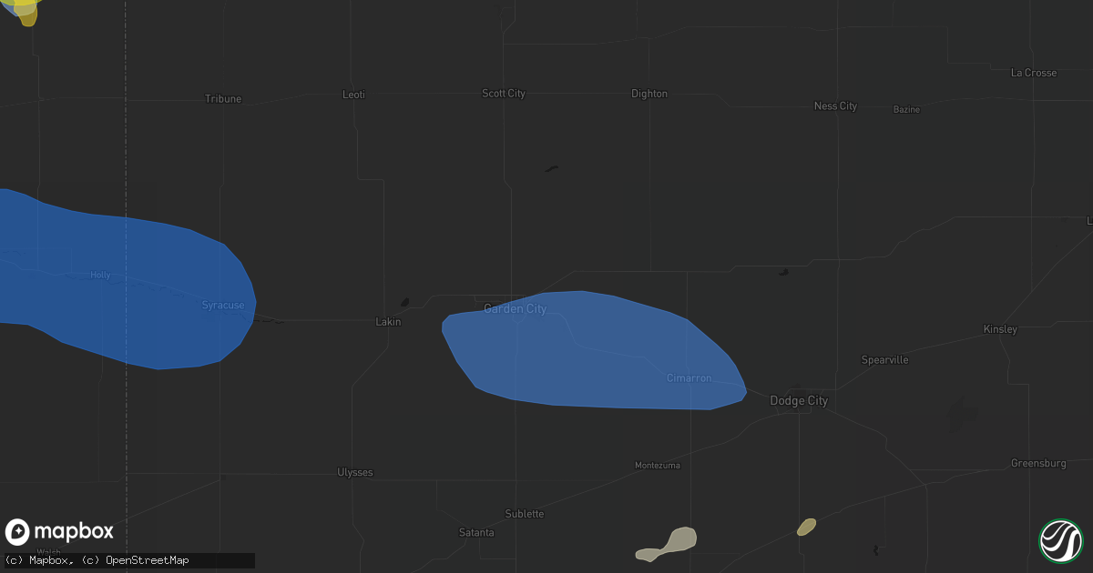 Hail map in Garden City, KS on June 26, 2026