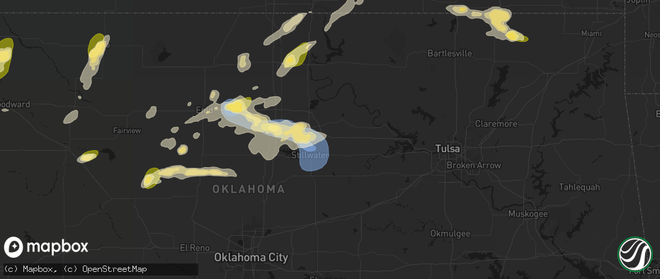 Hail map in Glencoe, OK on June 26, 2026