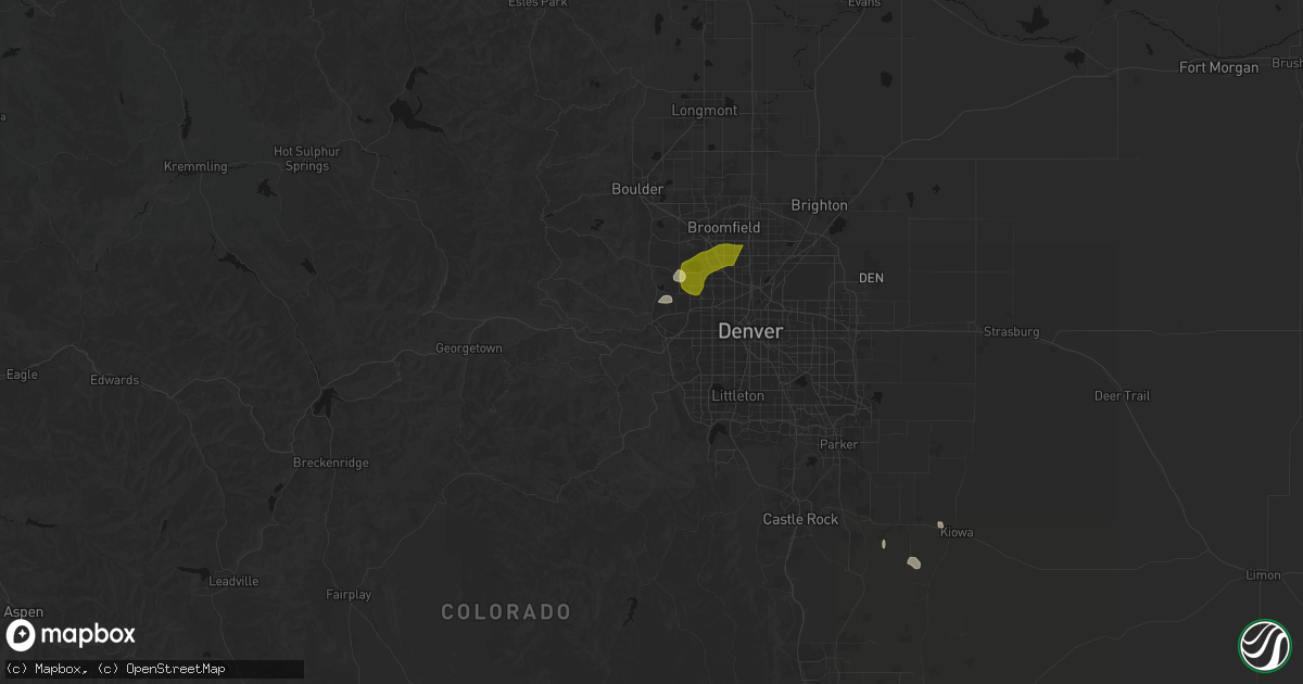 Hail map in Golden, CO on June 26, 2026