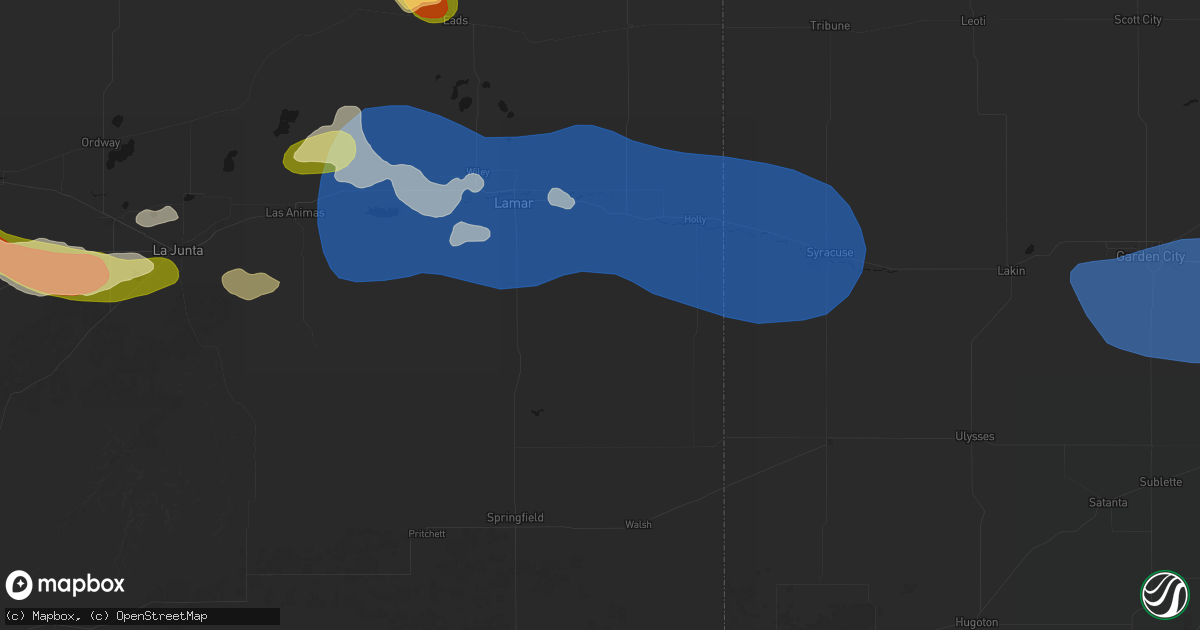 Hail map in Granada, CO on June 26, 2026