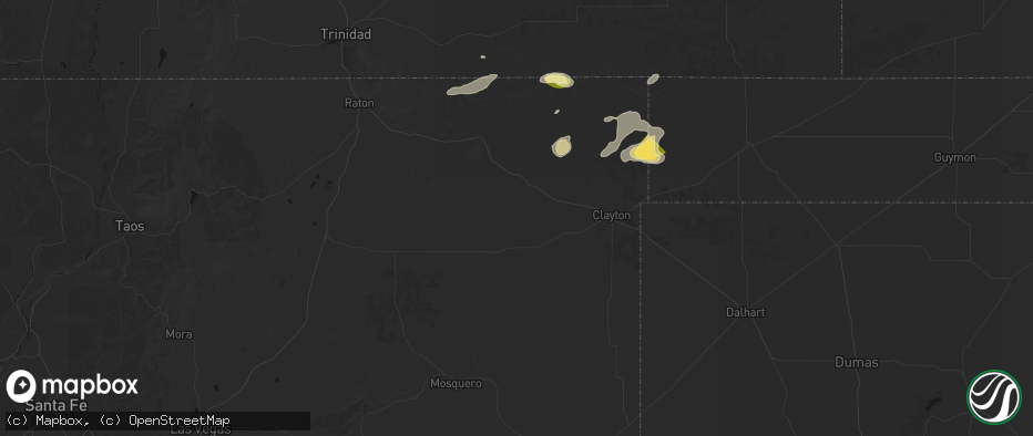 Hail map in Grenville, NM on June 26, 2026
