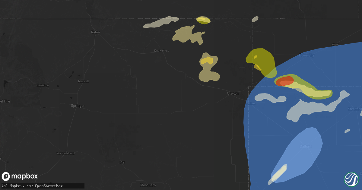 Hail map in Grenville, NM on June 26, 2026
