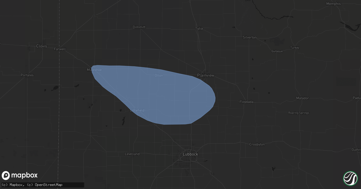 Hail map in Hale Center, TX on June 26, 2026