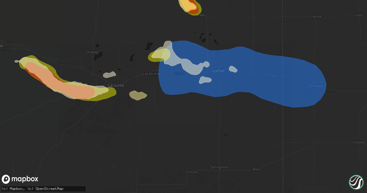 Hail map in Hasty, CO on June 26, 2026