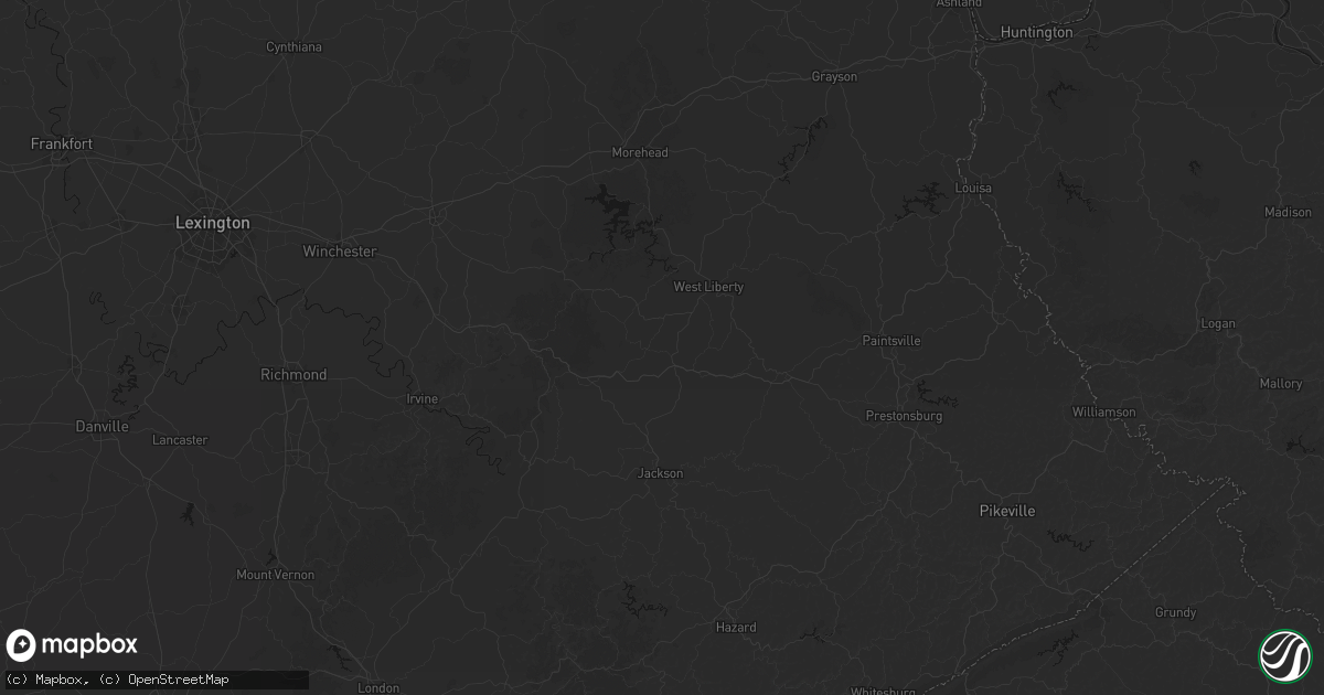 Hail map in Hazel Green, KY on June 26, 2026