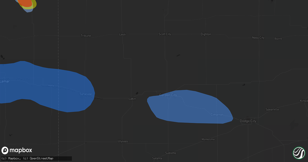Hail map in Holcomb, KS on June 26, 2026