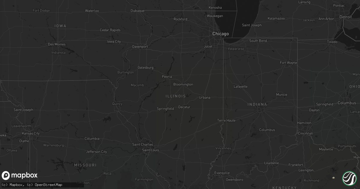 Hail map in Illinois on June 26, 2026