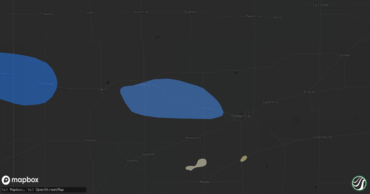 Hail map in Ingalls, KS on June 26, 2026