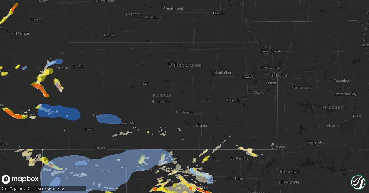 Hail map in Kansas on June 26, 2026