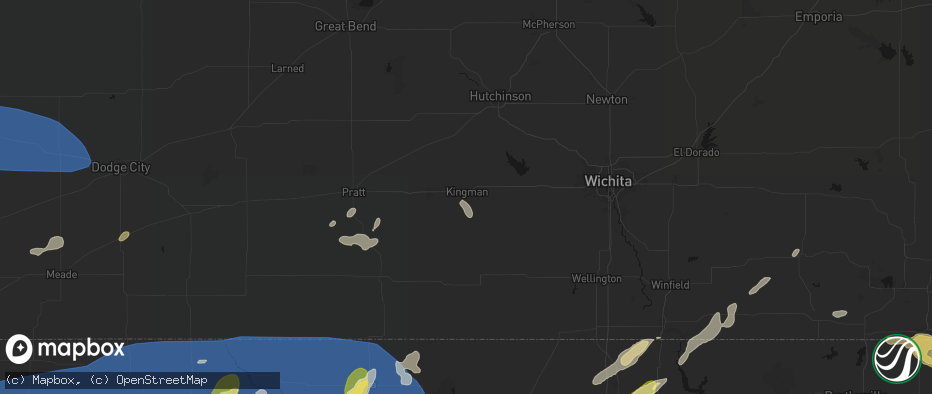 Hail map in Kingman, KS on June 26, 2026