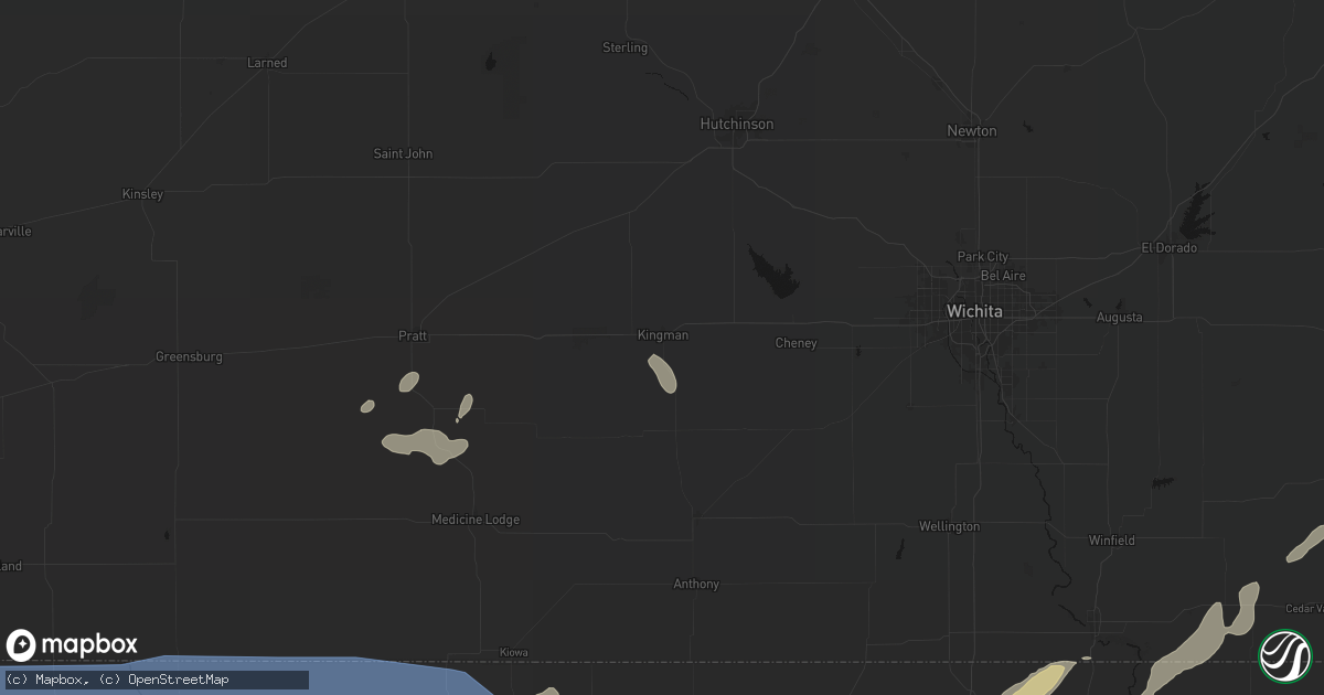 Hail map in Kingman, KS on June 26, 2026